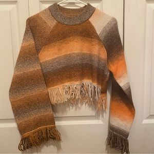 zara fringe sweater